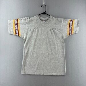 Vintage 70s Nike‎ Shirt Mens Large 20x26 Gray Cotton Jersey Logo Tee Made in USA